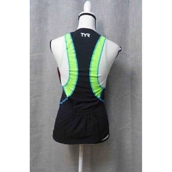 $65.99 TYR Women's Competitor Singlet, Black, Green, Size S - Picture 4 of 6